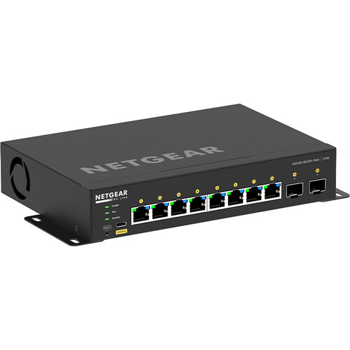BZBGEAR Netgear AV Line M4250-8G2XF-PoE+ 8-Port Gigabit PoE+ Compliant Managed Switch