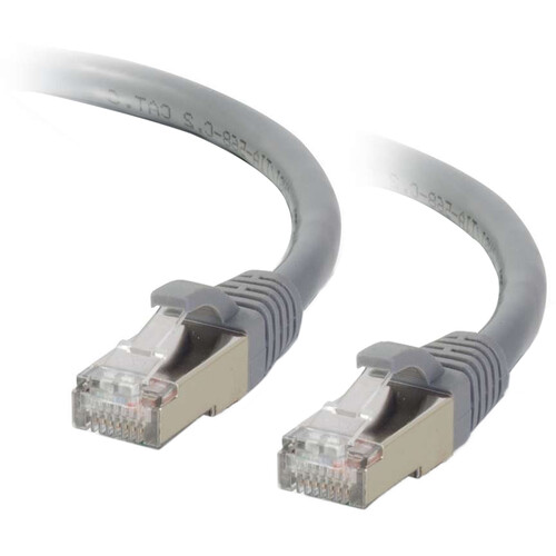 C2G Cat6a Snagless Shielded (STP) Ethernet Network Patch Cable (Gray)