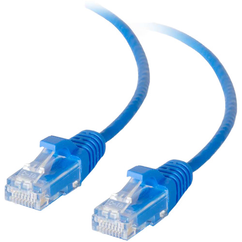 C2G RJ45 Male to RJ45 Male Cat 5e Slim Patch Cable (2' Blue)