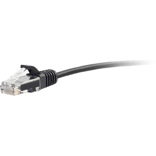 C2G RJ45 Male to RJ45 Male Slim Cat 6 Patch Cable (2' Black)