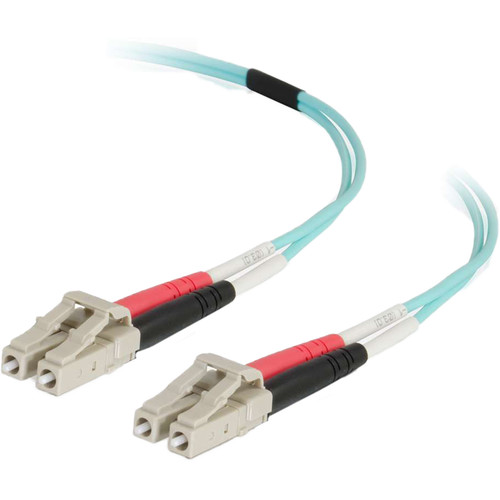 C2G 50/125 LC Male to LC Male Multimode Fiber Optic OM4 Cable (49.2')