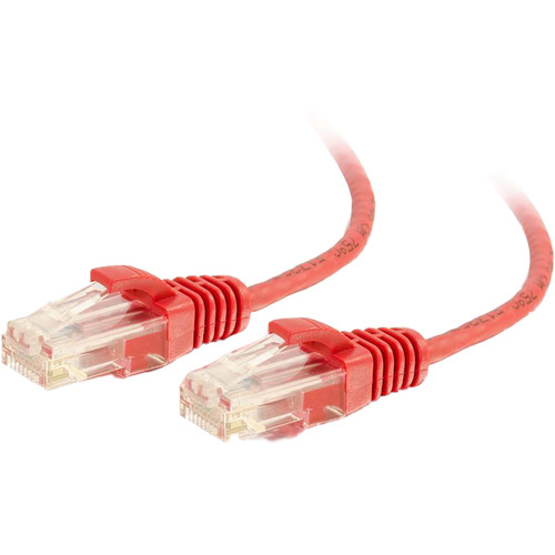 C2G RJ45 Male to RJ45 Male Slim Cat 6 Patch Cable (5' Red)
