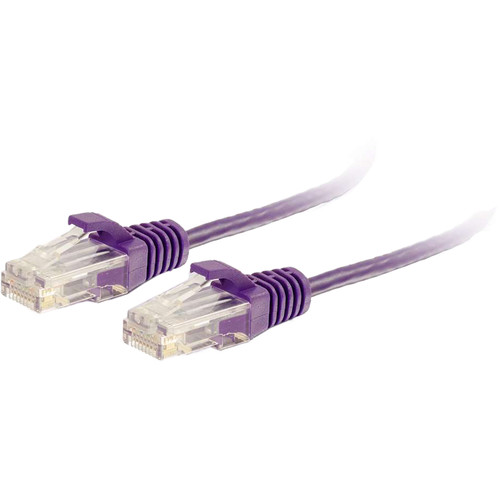 C2G RJ45 Male to RJ45 Male Slim Cat 6 Patch Cable (7' Purple)