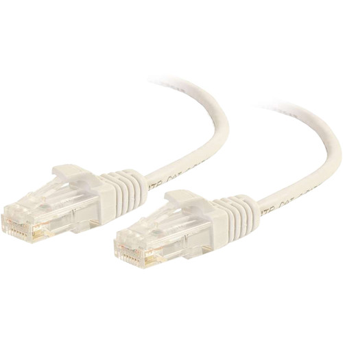 C2G RJ45 Male to RJ45 Male Slim Cat 6 Patch Cable (1' White)