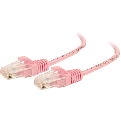 C2G RJ45 Male to RJ45 Male Slim Cat 6 Patch Cable (1' Pink)