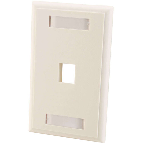 C2G Single-Port Keystone Wall Plate (White)
