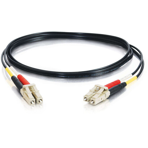 C2G LC to LC Duplex 62.5/125 Multi-Mode OM1 Fiber Optic Cable (9.8' Black Riser)