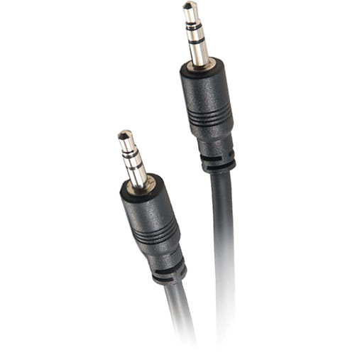 C2G 3.5mm TRS Male to 3.5mm TRS Male CMG-Rated Cable with Low Profile Connectors (Black 35')