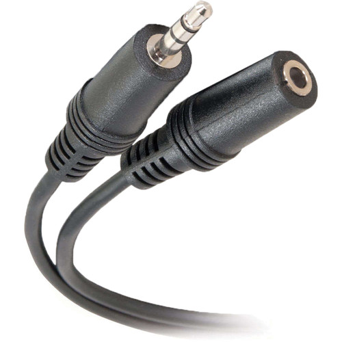 C2G 3.5mm TRS Male to 3.5mm TRS Female Extension Cable (Black 1.5')