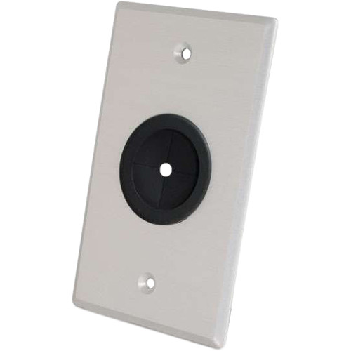 C2G SingleGang Wall Plate with 1" Cable Grommet 40488