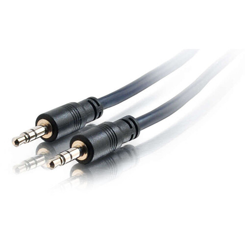 C2G 3.5mm Plenum-Rated Stereo Audio Cable with Low-Profile Connectors (25')