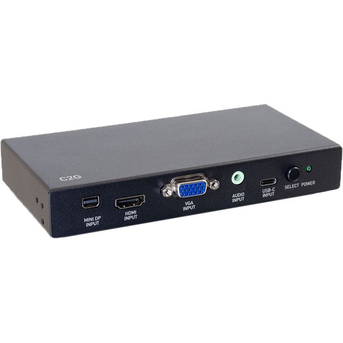 C2G HDMI USB-C Mini DisplayPort and VGA to HDMI Adapter Converter Switch 4K 60 Hz