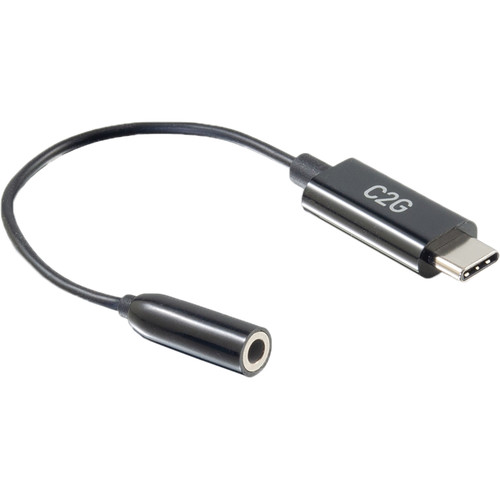 C2G USB TypeC to Female 3.5mm TRS Adapter Cable 54426 B&H Photo