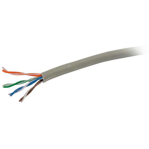C2G CAT5e Bulk Unshielded Ethernet Network Cable with Solid Conductors (Gray 1000')