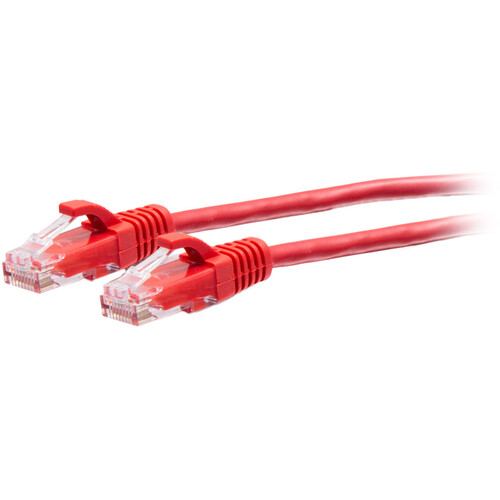 C2G Cat6a Snagless Unshielded (UTP) Slim Ethernet Network Patch Cable (5' Red)