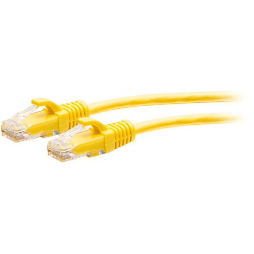 C2G Cat6a Snagless Unshielded (UTP) Slim Ethernet Network Patch Cable (1' Yellow)
