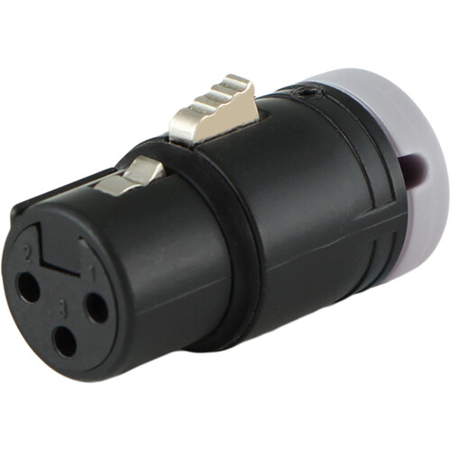 Cable Techniques Low-Profile Right-Angle XLR 3-Pin Female Connector (Standard Outlet A-Shell Gray Cap)