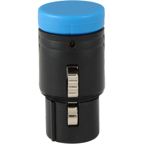Cable Techniques Low-Profile Right-Angle XLR 3-Pin Female Connector (Standard Outlet A-Shell Blue Cap)