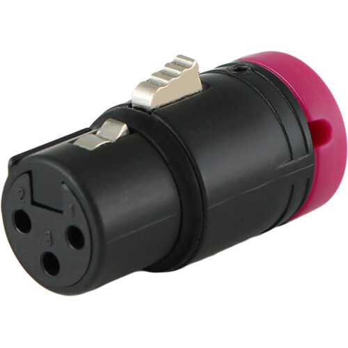 Cable Techniques Low-Profile Right-Angle XLR 3-Pin Female Connector (Standard Outlet A-Shell Purple Cap)