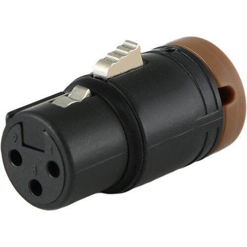 Cable Techniques Low-Profile Right-Angle XLR 3-Pin Female Connector (Standard Outlet A-Shell Brown Cap)