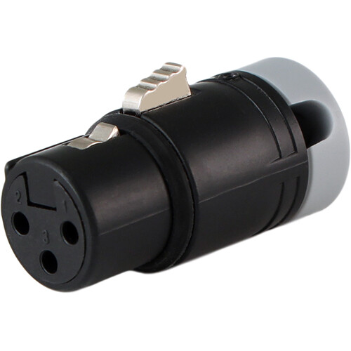 Cable Techniques Low-Profile Right-Angle XLR 3-Pin Female Connector (Large Outlet A-Shell Gray Cap)
