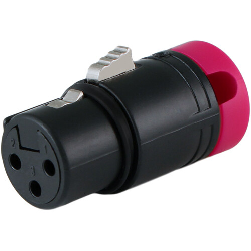 Cable Techniques Low-Profile Right-Angle XLR 3-Pin Female Connector (Large Outlet A-Shell Purple Cap)