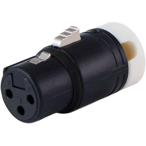 Cable Techniques Low-Profile Right-Angle XLR 3-Pin Female Connector (Large Outlet A-Shell White Cap)