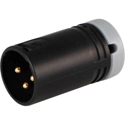 Cable Techniques Low-Profile Right-Angle XLR 3-Pin Male Connector (Standard Outlet A-Shell Gray Cap)