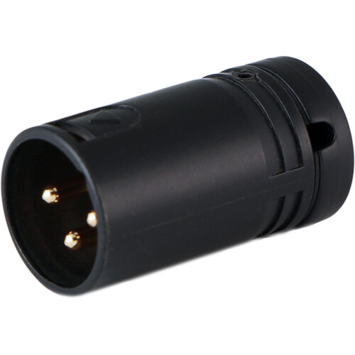Cable Techniques Low-Profile Right-Angle XLR 3-Pin Male Connector (Standard Outlet A-Shell Black Cap)