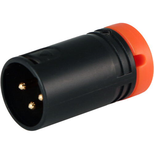 Cable Techniques Low-Profile Right-Angle XLR 3-Pin Male Connector (Standard Outlet A-Shell Orange Cap)