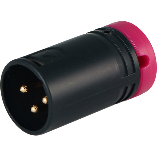Cable Techniques Low-Profile Right-Angle XLR 3-Pin Male Connector (Standard Outlet A-Shell Purple Cap)