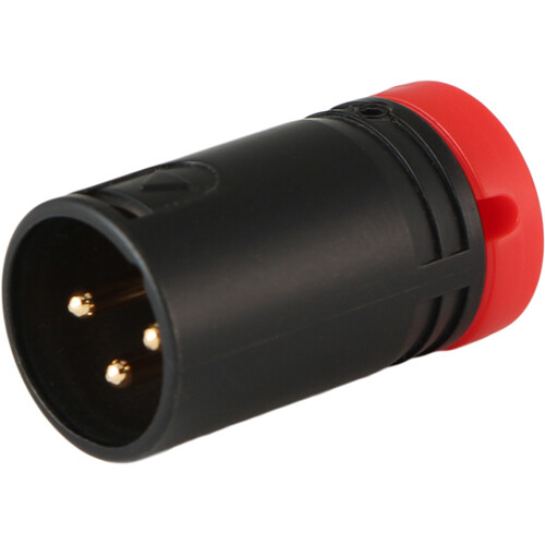 Cable Techniques Low-Profile Right-Angle XLR 3-Pin Male Connector (Standard Outlet A-Shell Red Cap)