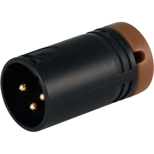 Cable Techniques Low-Profile Right-Angle XLR 3-Pin Male Connector (Standard Outlet A-Shell Brown Cap)