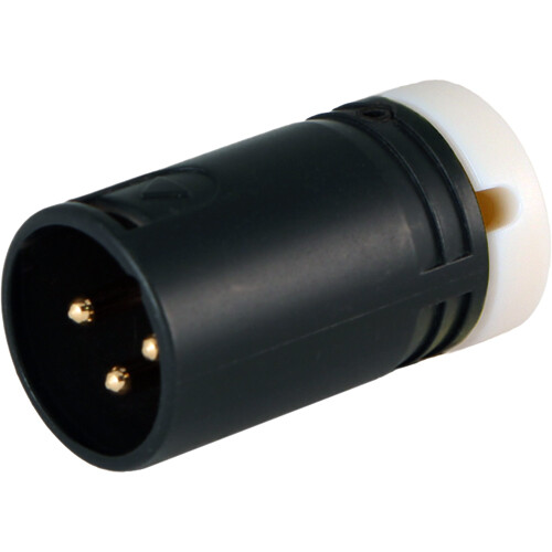 Cable Techniques Low-Profile Right-Angle XLR 3-Pin Male Connector (Standard Outlet A-Shell White Cap)