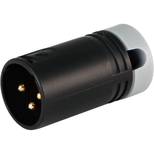 Cable Techniques Low-Profile Right-Angle XLR 3-Pin Male Connector (Large Outlet A-Shell Gray Cap)