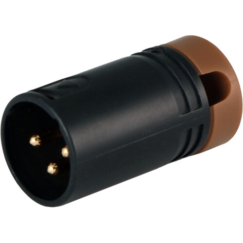 Cable Techniques Low-Profile Right-Angle XLR 3-Pin Male Connector (Large Outlet A-Shell Brown Cap)
