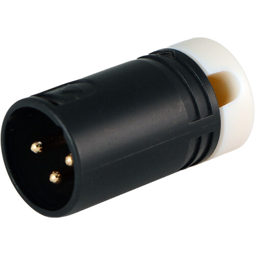 Cable Techniques Low-Profile Right-Angle XLR 3-Pin Male Connector (Large Outlet A-Shell White Cap)