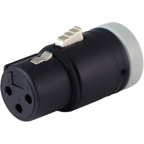 Cable Techniques Low-Profile Right-Angle XLR 3-Pin Female Connector (Standard Outlet B-Shell Gray Cap)