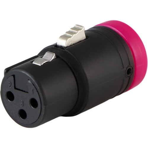 Cable Techniques Low-Profile Right-Angle XLR 3-Pin Female Connector (Standard Outlet B-Shell Purple Cap)