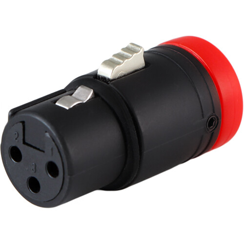 Cable Techniques Low-Profile Right-Angle XLR 3-Pin Female Connector (Standard Outlet B-Shell Red Cap)