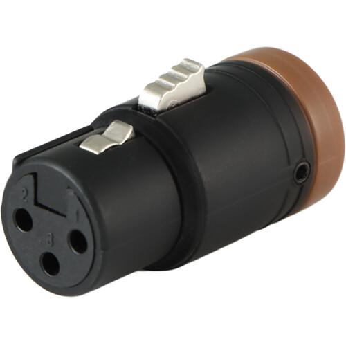 Cable Techniques Low-Profile Right-Angle XLR 3-Pin Female Connector (Standard Outlet B-Shell Brown Cap)