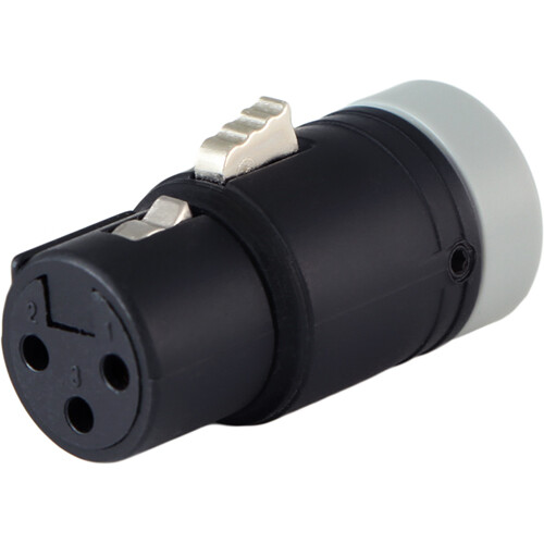 Cable Techniques Low-Profile Right-Angle XLR 3-Pin Female Connector (Large Outlet B-Shell Gray Cap)