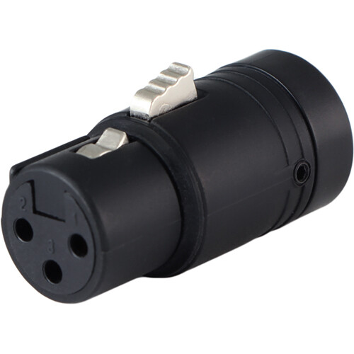 Cable Techniques Low-Profile Right-Angle XLR 3-Pin Female Connector (Large Outlet B-Shell Black Cap)