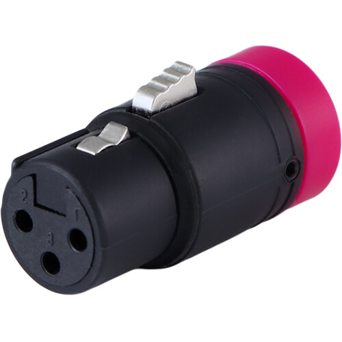 Cable Techniques Low-Profile Right-Angle XLR 3-Pin Female Connector (Large Outlet B-Shell Purple Cap)