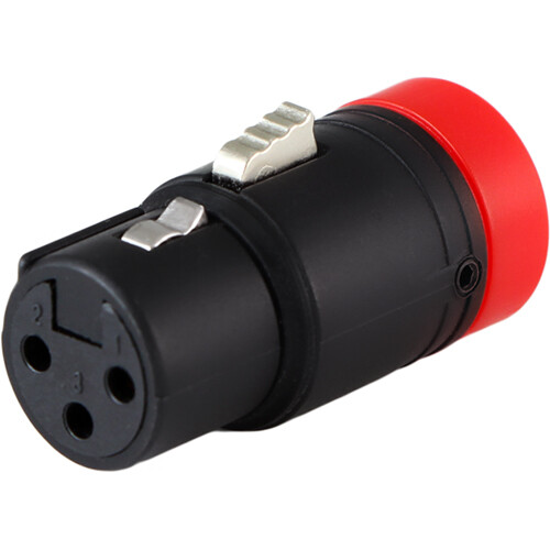Cable Techniques Low-Profile Right-Angle XLR 3-Pin Female Connector (Large Outlet B-Shell Red Cap)