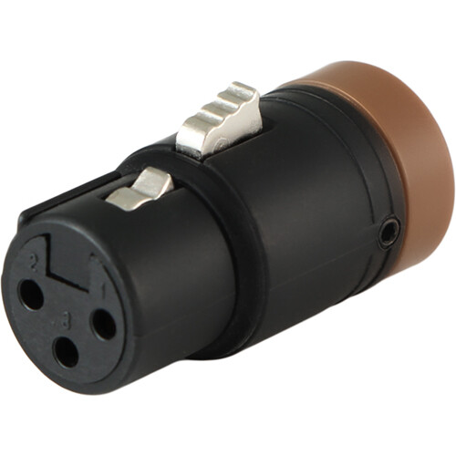 Cable Techniques Low-Profile Right-Angle XLR 3-Pin Female Connector (Large Outlet B-Shell Brown Cap)