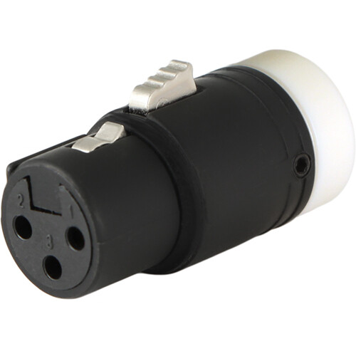 Cable Techniques Low-Profile Right-Angle XLR 3-Pin Female Connector (Large Outlet B-Shell White Cap)