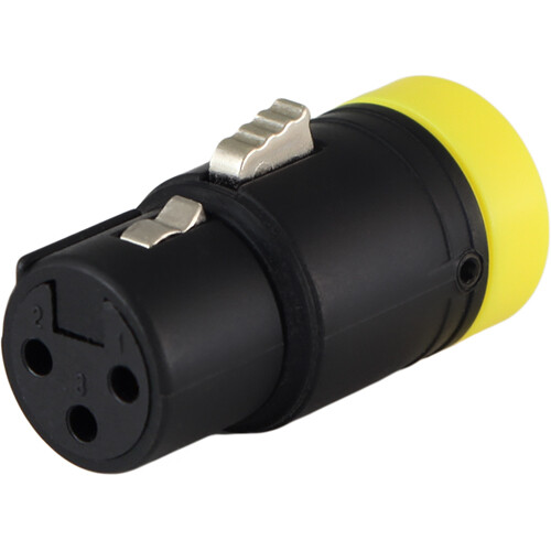 Cable Techniques Low-Profile Right-Angle XLR 3-Pin Female Connector (Large Outlet B-Shell Yellow Cap)