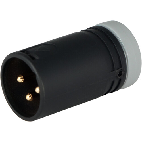 Cable Techniques Low-Profile Right-Angle XLR 3-Pin Male Connector (Standard Outlet B-Shell Gray Cap)
