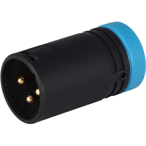 Cable Techniques Low-Profile Right-Angle XLR 3-Pin Male Connector (Standard Outlet B-Shell Blue Cap)